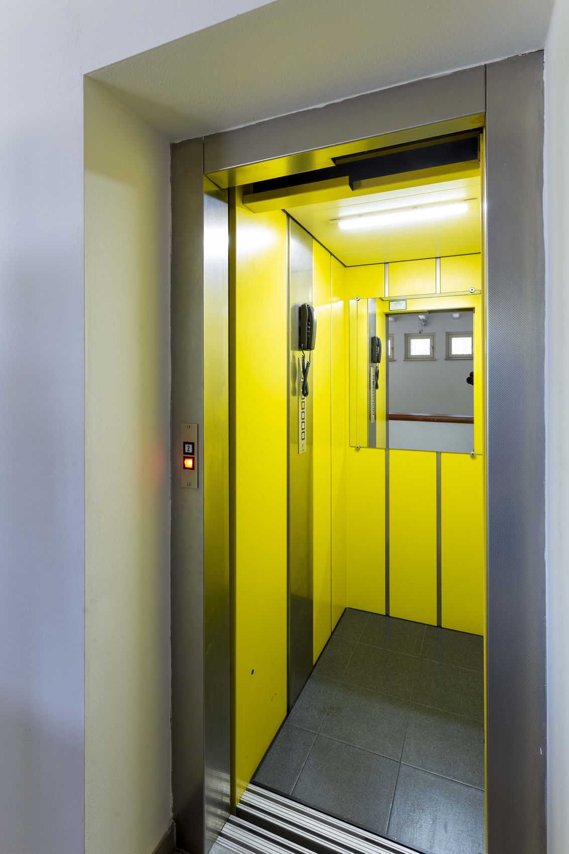 The lift that serves every floor of the house